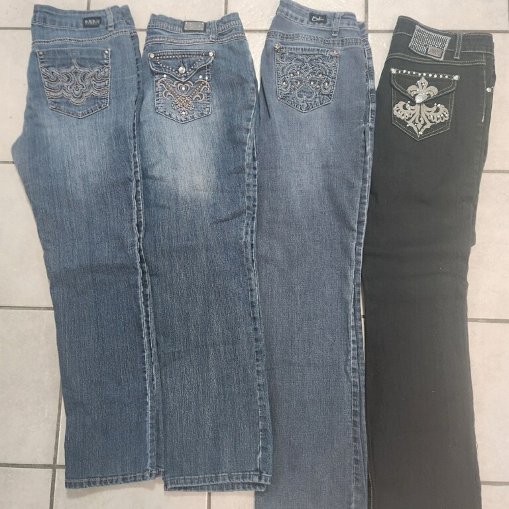 Levi's Women's Blue and Black Boot Cut Jeans